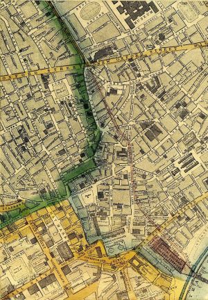 Detail of a Map of London in 1868